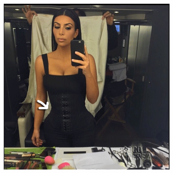 Are kim kardashian  s curves for real in this new selfie you 