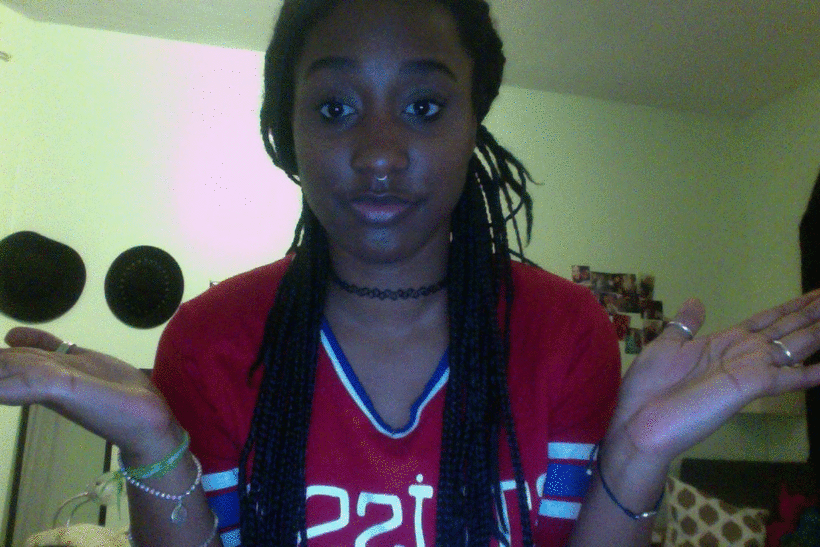 I  m a black woman who dressed as a nerd a video girl and myself 