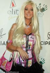 tara reid gets really dolled up for halloween in a tiny barbie 